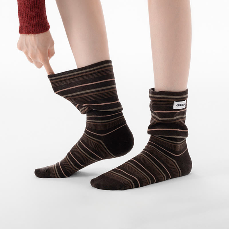 Stilvolle Schlafsocken mit Kontrastfarben (5 Paar) - image 1