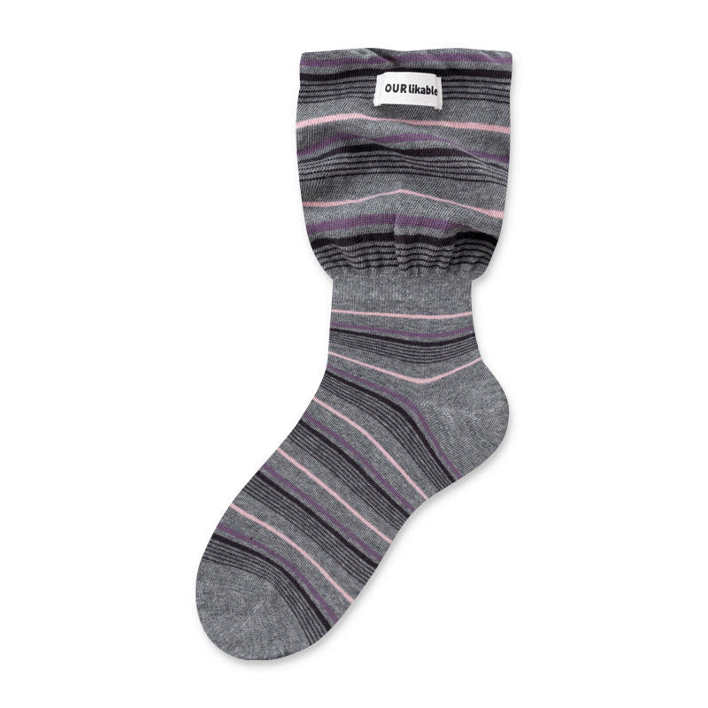 Stilvolle Schlafsocken mit Kontrastfarben (5 Paar) - Grau - EU36-40 (US3-7) - image 17