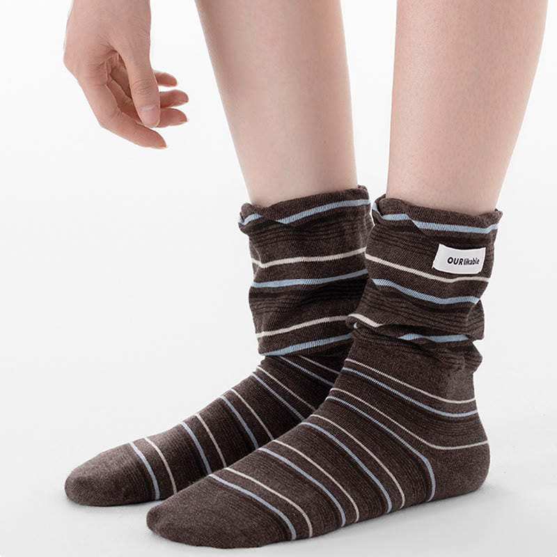 Stilvolle Schlafsocken mit Kontrastfarben (5 Paar) - image 8