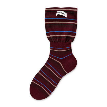 Stilvolle Schlafsocken mit Kontrastfarben (5 Paar) - Wein - EU36-40 (US3-7) - image 15