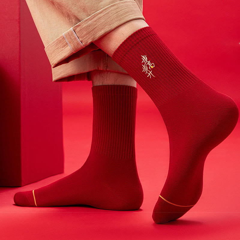 Neujahrsstickerei-Viertelsocken (5 Paar) - image 3