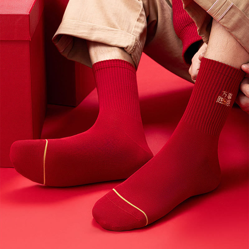 Neujahrsstickerei-Viertelsocken (5 Paar) - image 7