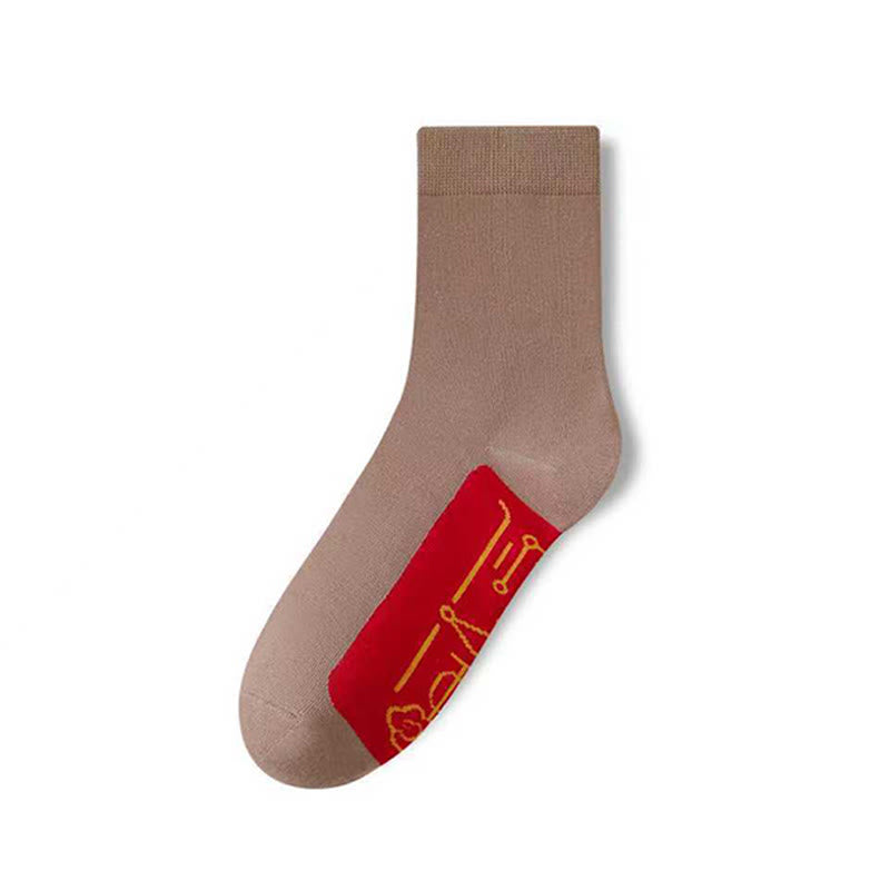 Viertelstrümpfe mit elastischem Bündchen (5 Paar) - image 11