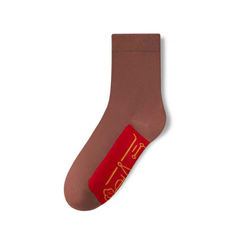 Viertelstrümpfe mit elastischem Bündchen (5 Paar) - image 12