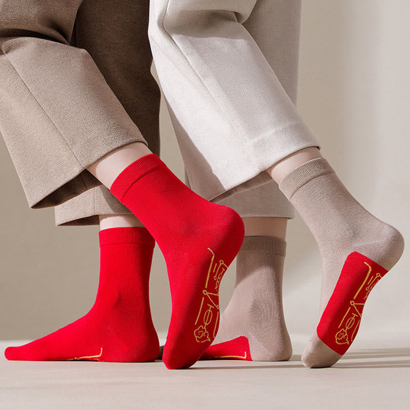 Viertelstrümpfe mit elastischem Bündchen (5 Paar) - image 2