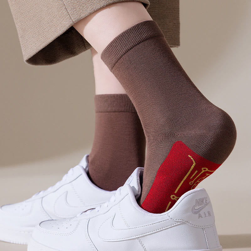 Viertelstrümpfe mit elastischem Bündchen (5 Paar) - image 8