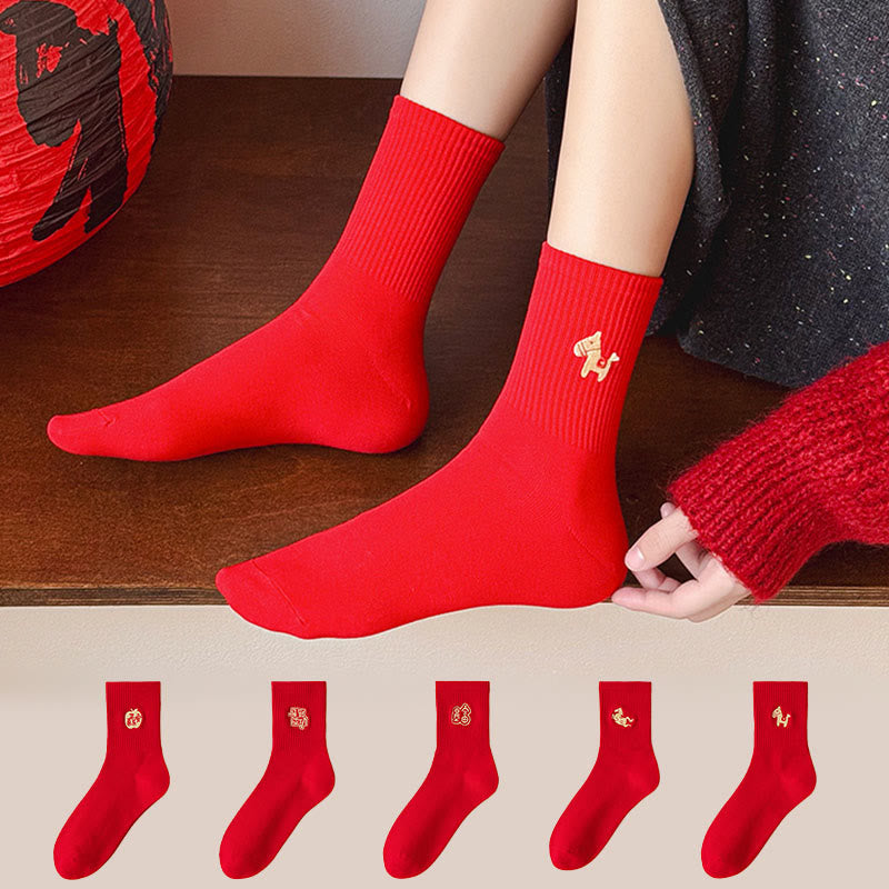 Lucky Horse Viertelsocken (5 Paar) - Mehrfarbig - EU36-43 (US3-9) - image 0