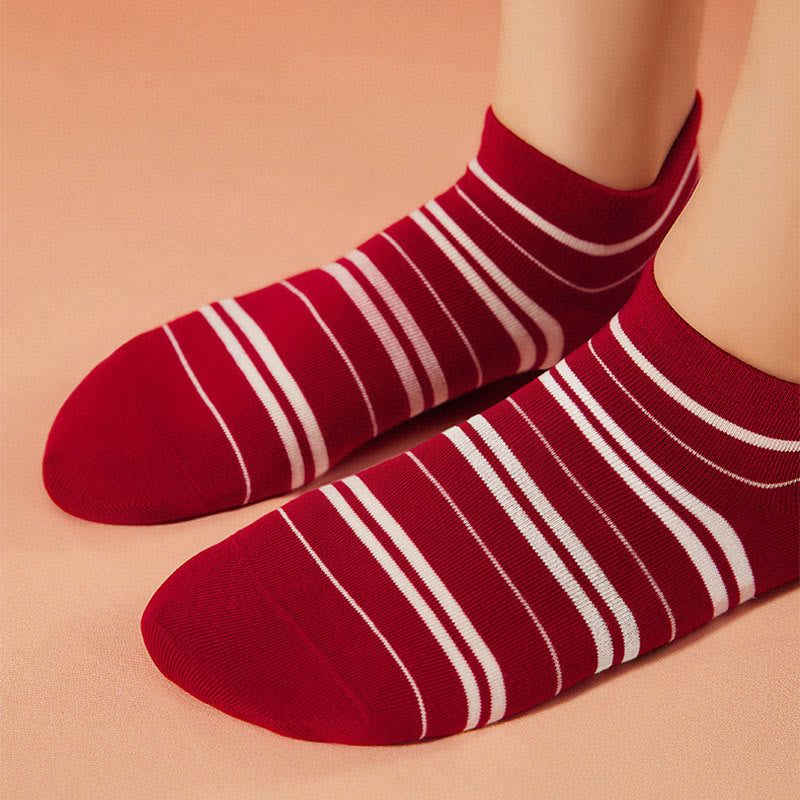 Festliche rote Knöchelsocken (5 Paar) - image 6