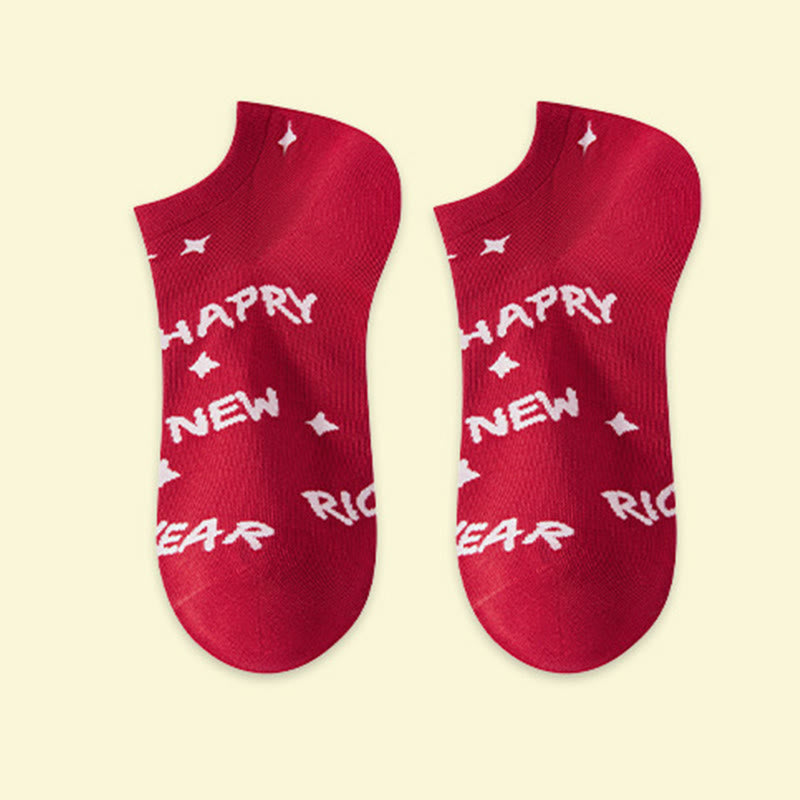 Festliche rote Knöchelsocken (5 Paar) - image 12