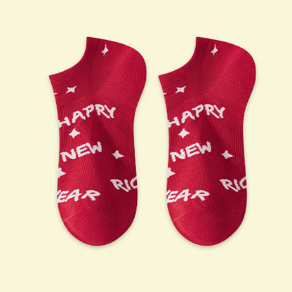Festliche rote Knöchelsocken (5 Paar) - image 12