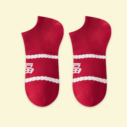 Festliche rote Knöchelsocken (5 Paar) - image 11