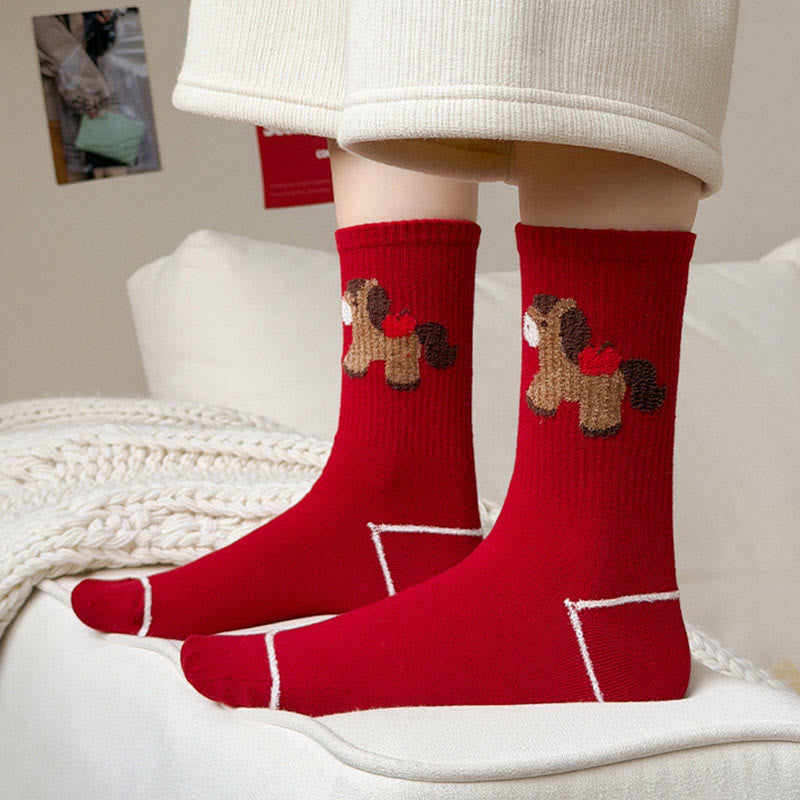 Pony-Socken mit Cartoon-Motiven (5 Paar) - image 2