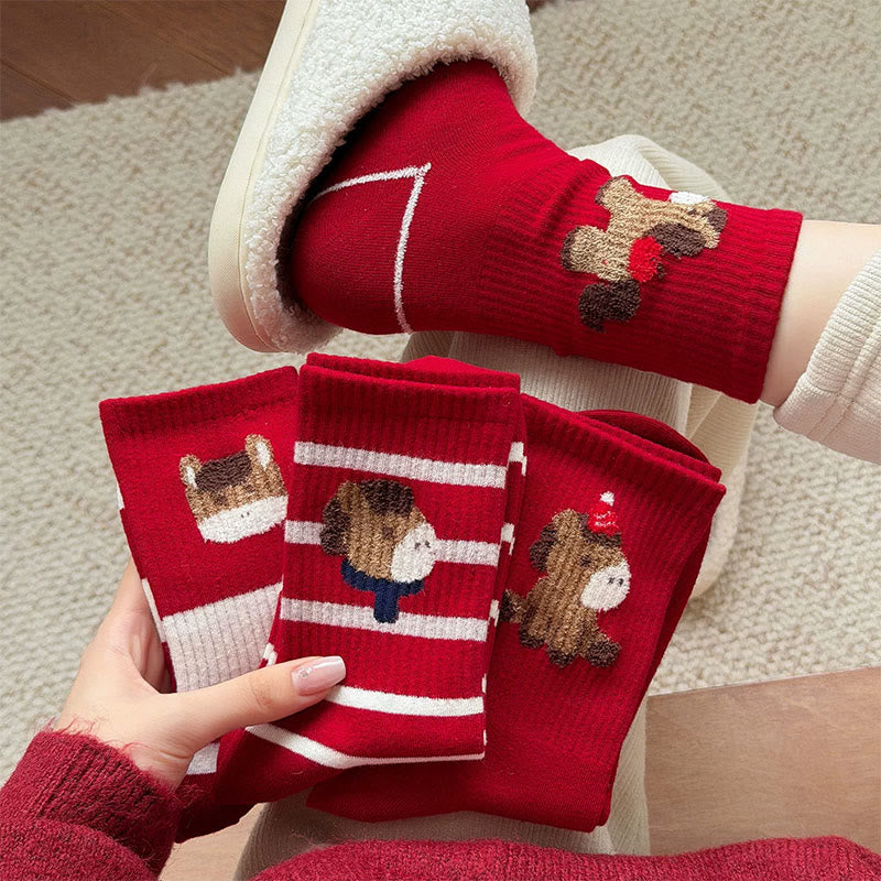 Pony-Socken mit Cartoon-Motiven (5 Paar) - image 9