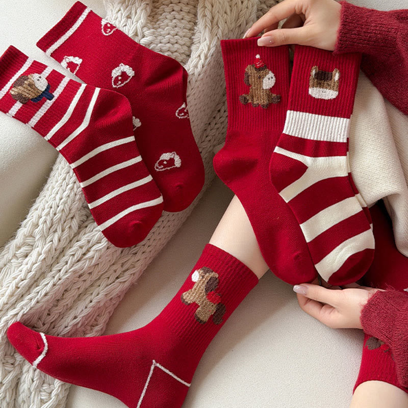 Pony-Socken mit Cartoon-Motiven (5 Paar) - image 0