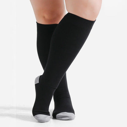 Plus-Size-Kompressionsstrümpfe aus weicher Bambusfaser - Schwarz - 4XL - image 2