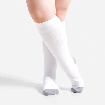 Plus-Size-Kompressionsstrümpfe aus weicher Bambusfaser - Weiß - 4XL - image 17