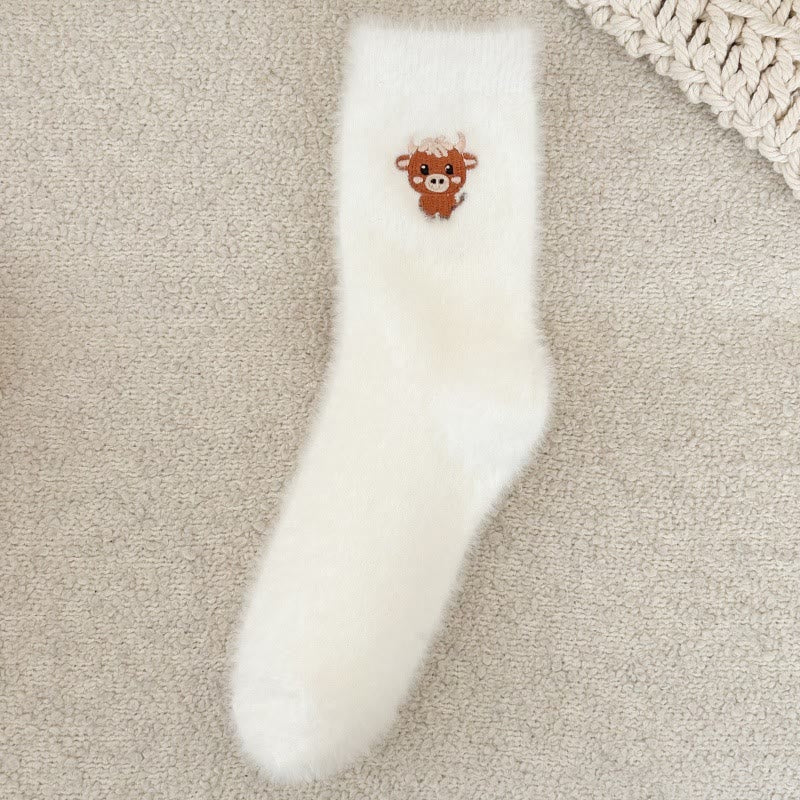 Socken mit Kuhmotiven (5 Paar) - Beige - EU36-42 (US3-8,5) - image 6