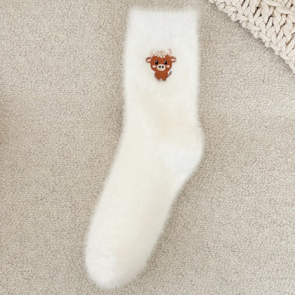 Socken mit Kuhmotiven (5 Paar) - Beige - EU36-42 (US3-8,5) - image 6