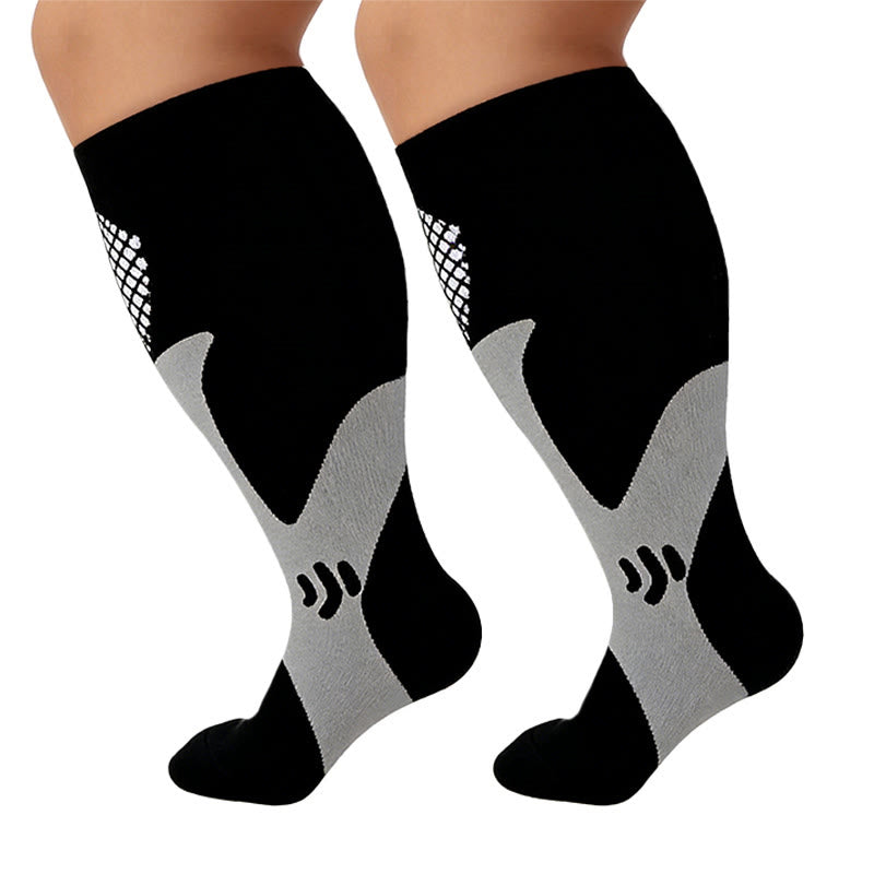 Sportkompressionsstrümpfe für weite Waden in Übergrößen 2XL-7XL (3 Paar) - image 9