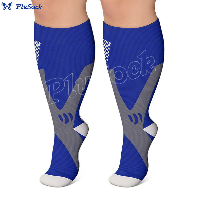Sportkompressionsstrümpfe für weite Waden in Übergrößen 2XL-7XL (3 Paar) - image 8