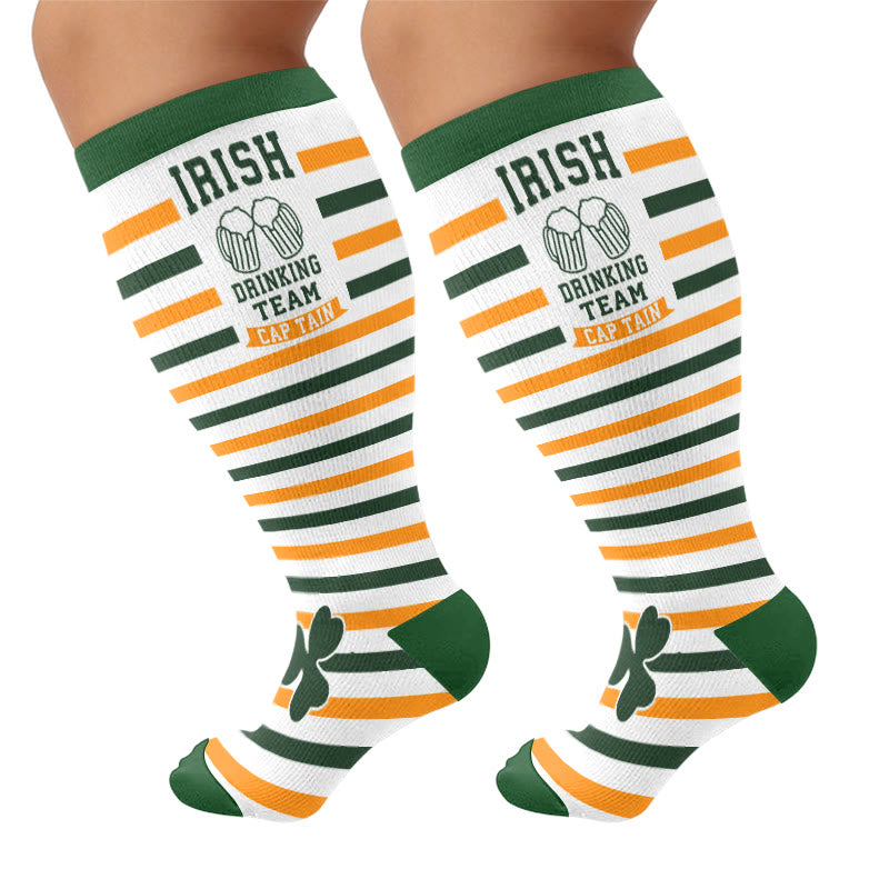 Shamrock Kompressionsstrümpfe in Übergröße - Grün - 4XL - image 7