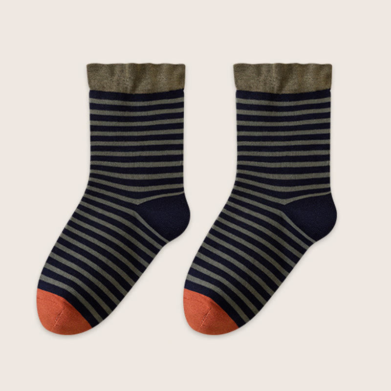 Schlafsocken aus Wolle mit Streifenmuster (2 Paar) - Marineblau - EU39-45 (US6-11) - image 14