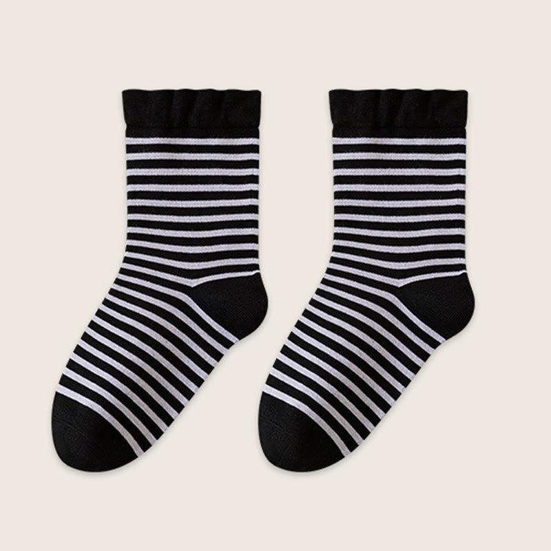 Schlafsocken aus Wolle mit Streifenmuster (2 Paar) - Schwarz - EU39-45 (US6-11) - image 11
