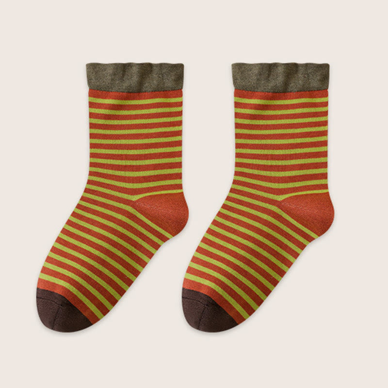 Schlafsocken aus Wolle mit Streifenmuster (2 Paar) - Orange - EU39-45 (US6-11) - image 15