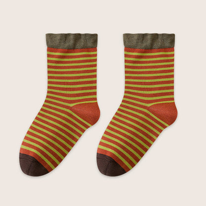 Schlafsocken aus Wolle mit Streifenmuster (2 Paar) - Orange - EU39-45 (US6-11) - image 15