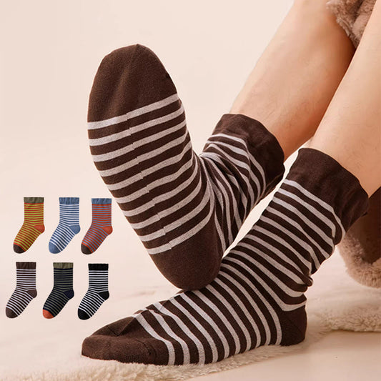 Schlafsocken aus Wolle mit Streifenmuster (2 Paar) - image 0