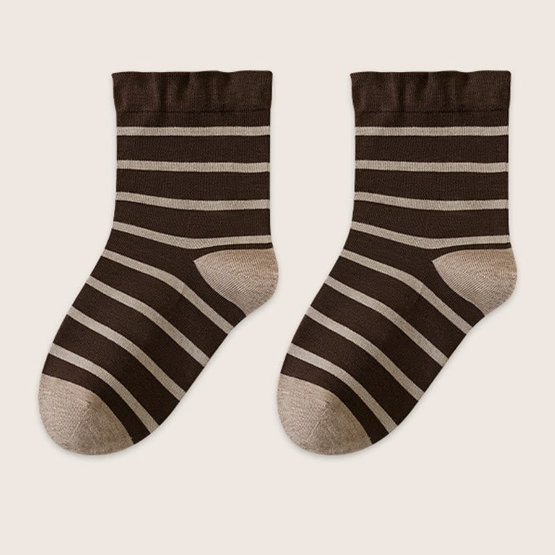 Klassische gestreifte Schlafsocken (2 Paar) - Kaffee - EU36-40 (US3-7) - image 14