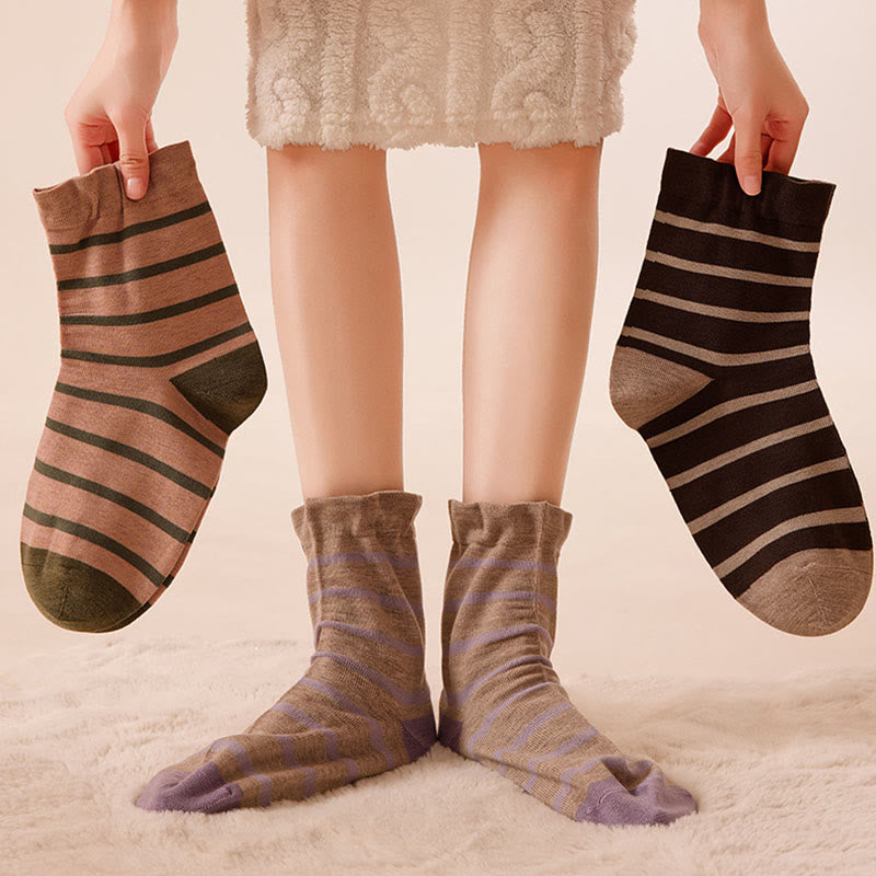 Klassische gestreifte Schlafsocken (2 Paar) - image 1