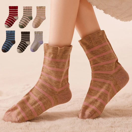 Klassische gestreifte Schlafsocken (2 Paar) - image 0