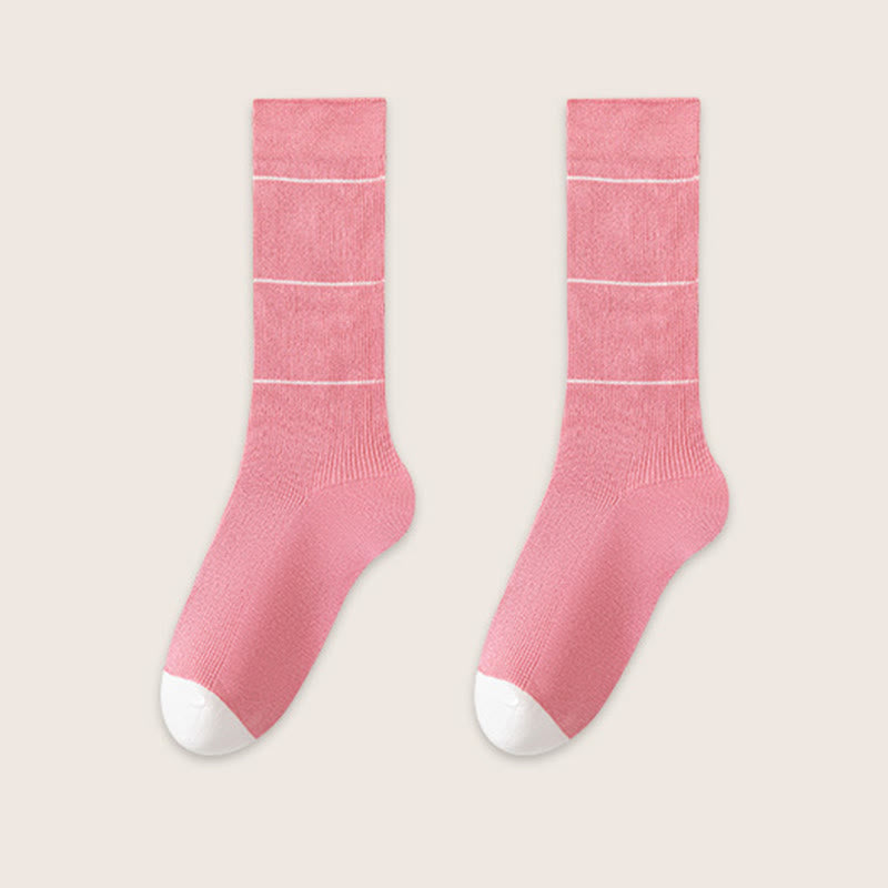 Weiche, natürlich gefärbte Schlafsocken (3 Paar) - Rosa - EU39-45 (US6-11) - image 10