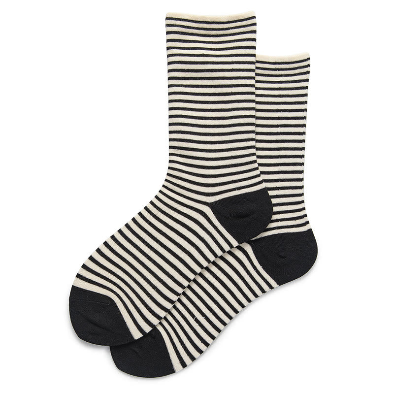 Schlafsocken mit Farbblockstreifen (5 Paar) - Schwarz - EU36-40 (US3-7) - image 7