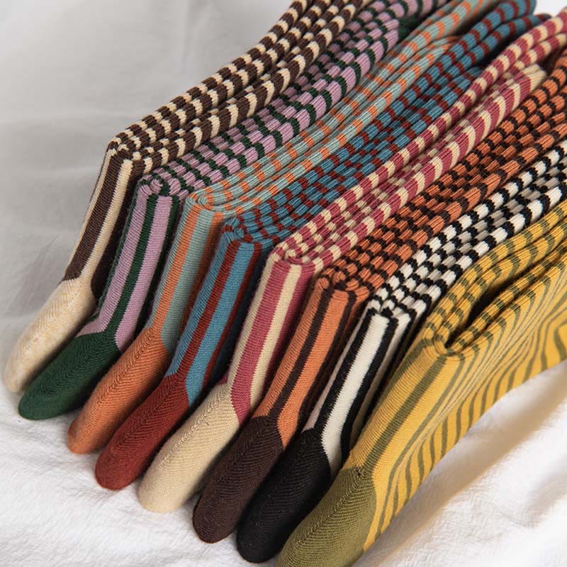 Schlafsocken mit Farbblockstreifen (5 Paar) - image 3