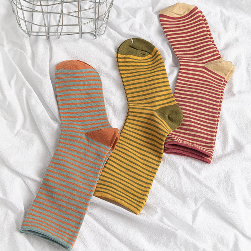 Schlafsocken mit Farbblockstreifen (5 Paar) - image 1
