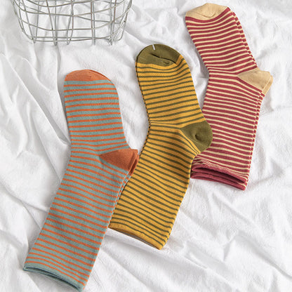 Schlafsocken mit Farbblockstreifen (5 Paar) - image 1
