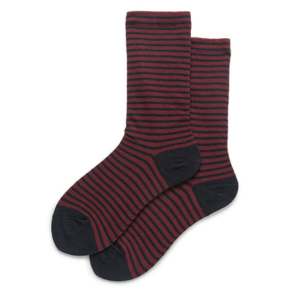 Schlafsocken mit Farbblockstreifen (5 Paar) - Wein - EU36-40 (US3-7) - image 6