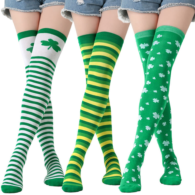 Lucky Clover Oberschenkelhohe Socken (3 Paar) - image 1