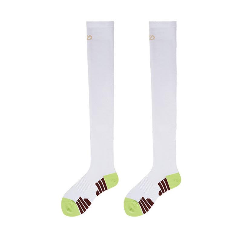 Sportliche Oberschenkelstrümpfe mit Stützfunktion (2 Paar) - Weiß - EU36-40 (US3-7) - image 7