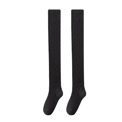 Oberschenkelhohe Socken mit Polka-Dots (2 Paar) - Grau - EU36-40 (US3-7) - image 10