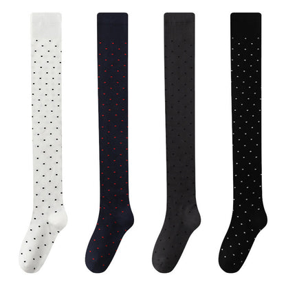 Oberschenkelhohe Socken mit Polka-Dots (2 Paar) - image 13