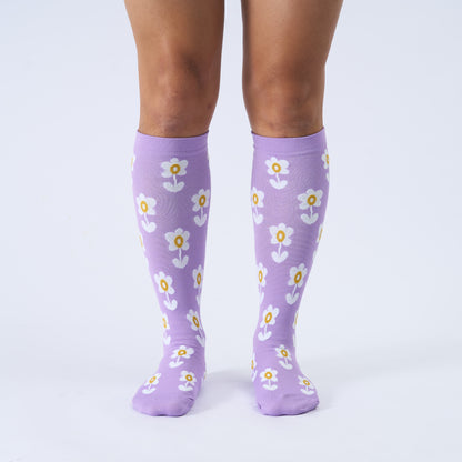 Plus Size Floral Trio Kompressionsstrümpfe - image 1