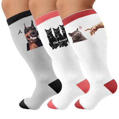Kompressionsstrümpfe für Katzen und Hunde in Übergrößen - Mehrfarbig (3 Paare) - 4XL - image 1