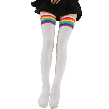 Overknee-Socken mit Regenbogenstreifen (2 Paar) - image 6