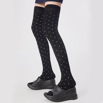 Oberschenkelhohe Socken mit Polka-Dots (2 Paar) - image 8