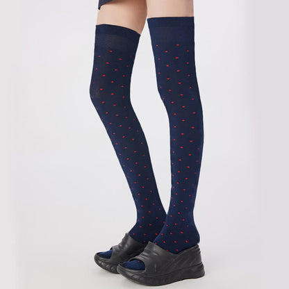 Oberschenkelhohe Socken mit Polka-Dots (2 Paar) - image 4