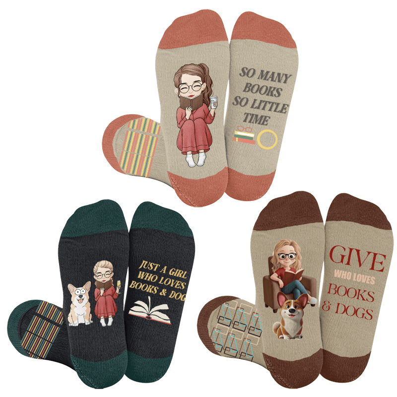 Kompressionsstrümpfe in Übergröße für entspanntes Lesen - Mehrfarbig (3 Paare) - 4XL - image 1