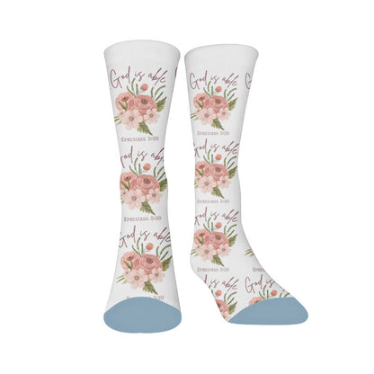 Socken mit Leopardenmuster - Blumenmuster (1 Paar) - EU37-44 (US4-10) - image 7
